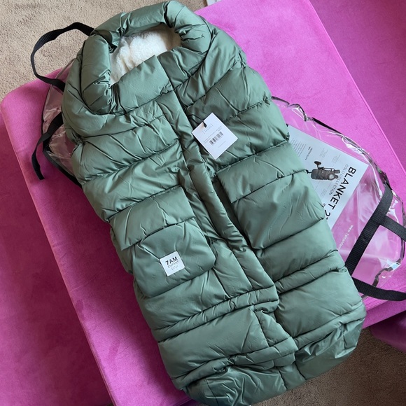 NWT 7AM Enfant Blanket 212 Evolution Oslo Extendable Footmuff in Pine Plush - Picture 4 of 7